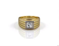 Siegelring 585 Gold mit 0,55 ct Diamant - Bild 2
