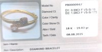 Armreif 750 Gold mit 1,67 ct Diamanten - Bild 6