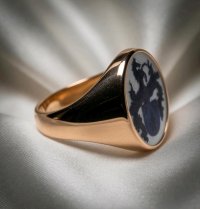 Siegelring 585 Gelbgold Achat Lagenstein - Bild 7