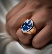 Siegelring 585 Gelbgold Achat Lagenstein - Bild 8