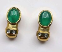 Ohrstecker 585 Gold mit Smaragd & Diamant 1,8 ct - Bild 1