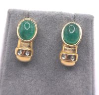 Ohrstecker 585 Gold mit Smaragd & Diamant 1,8 ct - Bild 5