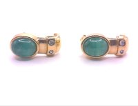 Ohrringe 585 Gold Stecker Smaragd Diamant 1,8ct - Bild 7