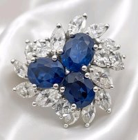 Ring 750 Gold Diamant & Saphir 1,75 ct - Bild 3