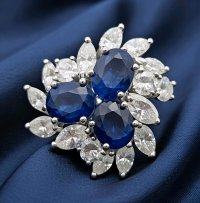 Ring 750 Gold Diamant & Saphir 1,75 ct - Bild 5