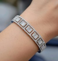 Armreif 750 Gold 2,2 ct Diamanten - Bild 3