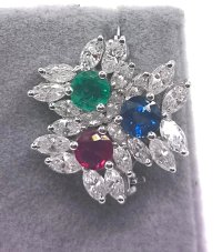 Anhänger 750 Gold Diamanten Smaragde 1,4 ct - Bild 6