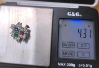 Anhänger 750 Gold Diamanten Smaragde 1,4 ct - Bild 7