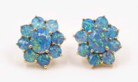 Ohrringe 585 Gold Creolen Opal Australien - Bild 1