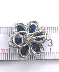 Creolen 585 Gelbgold mit Diamant & Saphir - Bild 5