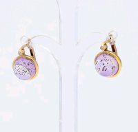 Ohrstecker 750 Gold Amethyst 3,56 ct Diamant - Bild 1
