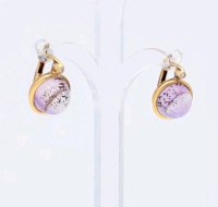 Ohrstecker 750 Gold Amethyst 3,56 ct Diamant - Bild 4
