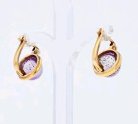 Ohrstecker 750 Gold Amethyst 3,56 ct Diamant - Bild 6