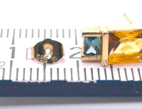 Ohrringe 585 Gold Stecker Creolen Citrin Turmalin - Bild 5