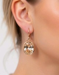 Creolen 585 Gelbgold Morganit 6,5 ct - Bild 1