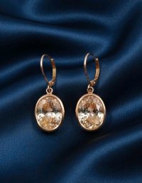 Creolen 585 Gelbgold Morganit 6,5 ct - Bild 3