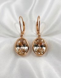 Creolen 585 Gelbgold Morganit 6,5 ct - Bild 4
