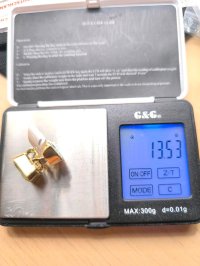 Ohrringe 585 Gold Stecker Creolen Blau Topas - Bild 6