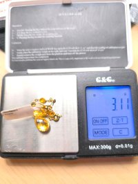 Ohrringe 750 Gold Rauchquarz Citrin Creolen - Bild 5
