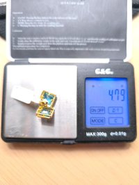Ohrringe 585 Gold Creolen Stecker Blau Topas - Bild 5