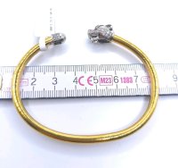 916 Gold Armreif mit Diamant 0,69 ct & Rubin - Bild 4