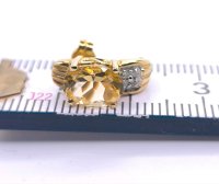 Creolen 585 Gelbgold mit Citrin & Diamant - Bild 3