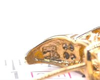 Creolen 585 Gelbgold mit Citrin & Diamant - Bild 4