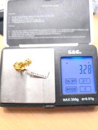 Creolen 585 Gelbgold mit Citrin & Diamant - Bild 5