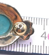 Antike 585 Gold-Creolen Diamant 1,68 ct Türkis 18. Jh. - Bild 4