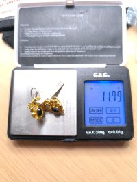 Creolen 750 Gold Saphir 1ct Diamant 0,2ct - Bild 6