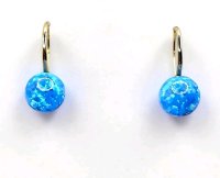 Ohrringe 585 Gelbgold mit australischem Opal - Bild 2