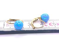Ohrringe 585 Gelbgold mit australischem Opal - Bild 3