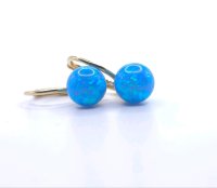 Ohrringe 585 Gelbgold mit australischem Opal - Bild 6