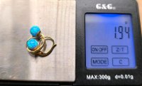 Ohrringe 585 Gelbgold mit australischem Opal - Bild 8