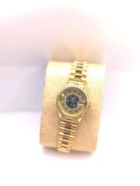 Rolex Oyster Perpetual 26mm 750 Gold Aftermarket Edelsteine - Bild 8