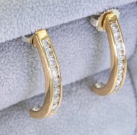 Ohrringe 585 Gelbgold 0,9 ct Diamant Stecker - Bild 6
