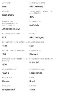 Tennisarmband 585 Gelbgold 4,2 ct Diamant - Bild 6