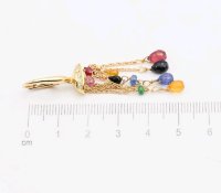 Ohrstecker 750 Gold mit Saphire und Diamant - Bild 4