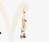Ohrstecker 750 Gold mit Saphire und Diamant - Bild 5