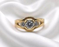 Diamantring 750 Gold 0,5 ct - Bild 1