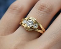 Diamantring 750 Gold 0,5 ct - Bild 4
