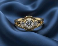 Diamantring 750 Gold 0,5 ct - Bild 5