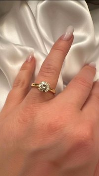 Ring 585 Gold mit 1,24 ct Diamant, Größe 56 - Bild 1