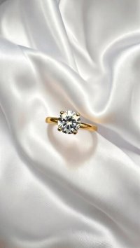 Ring 585 Gold mit 1,24 ct Diamant, Größe 56 - Bild 2