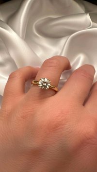 Ring 585 Gold mit 1,24 ct Diamant, Größe 56 - Bild 3