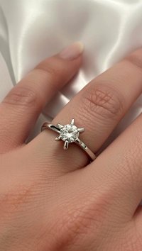 Ring 585 Gelbgold Diamant 0,38 ct H/VS1 - Bild 2