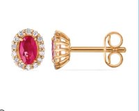 Ohrstecker 585 Gold Diamant 0,73 ct Rubin CHRIST - Bild 5