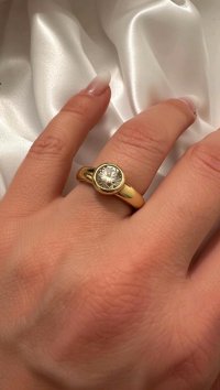 Ring 585 Gelbgold 1.19 Ct Diamant Ehering Verlobung - Bild 1