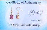 Ohrringe 750 Gold Creolen Rubin 7,86 ct - Bild 3