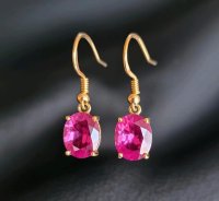 Ohrringe 750 Gold Creolen Rubin 7,86 ct - Bild 4